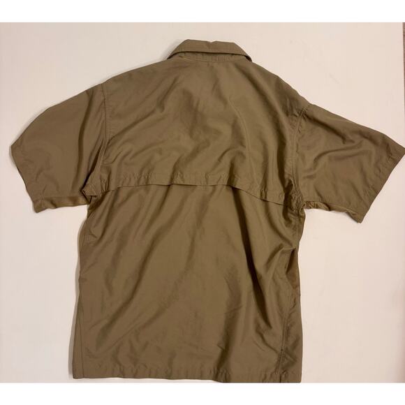 Mountain Hardware Men's Short Sleeve Button Down Shirt Size M Lightweight Tan - Picture 2 of 4